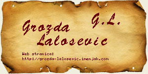 Grozda Lalošević vizit kartica